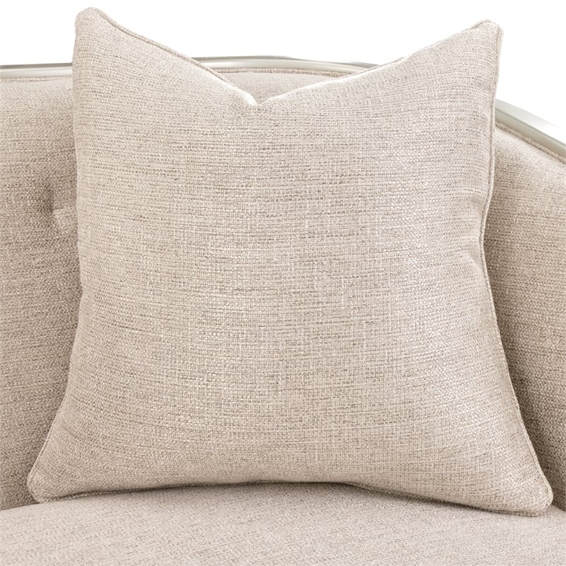 Michael Amini Camden Court Sofa - Natural Flax/Platinum