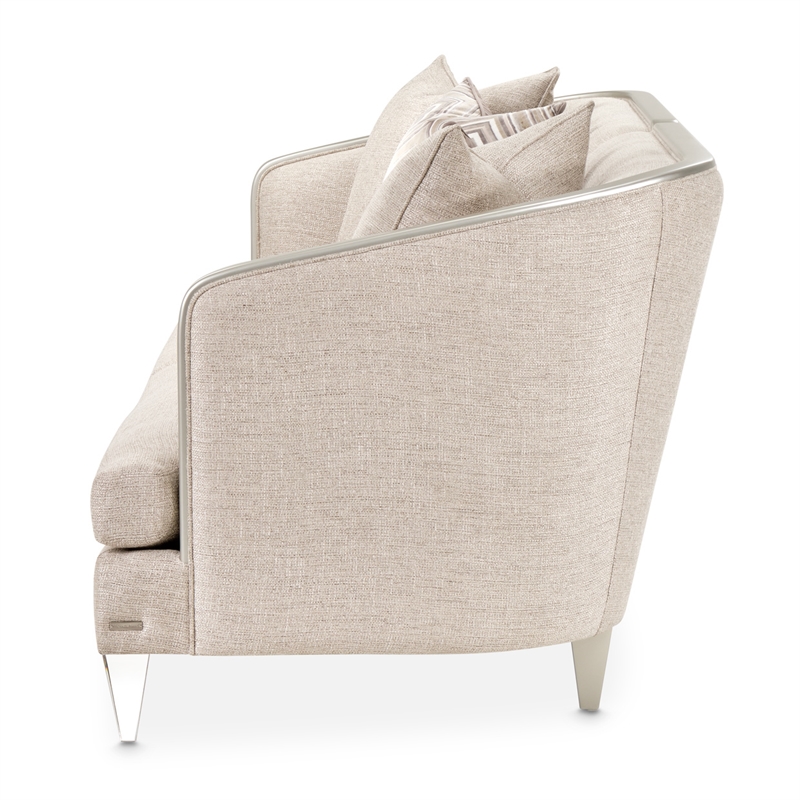 Michael Amini Camden Court Sofa - Natural Flax/Platinum