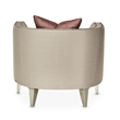 Michael Amini Linea Matching Accent Chair - Metallic/Silver Mist