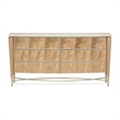Villa Cherie 6-Drawer Wood & Marble Dresser - Caramel