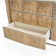 Villa Cherie 6-Drawer Wood & Marble Dresser - Caramel