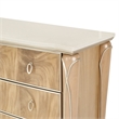 Villa Cherie 6-Drawer Wood & Marble Dresser - Caramel