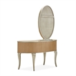 Villa Cherie Vanity Set with Mirror & Chair - Caramel
