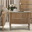 Villa Cherie Wood & Marble 2-Drawer Nightstand - Caramel