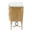 Villa Cherie Wood & Marble 2-Drawer Nightstand - Caramel