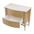 Villa Cherie Wood & Marble 2-Drawer Nightstand - Caramel