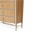 Villa Cherie 5-Drawer Wood Highboy Chest - Caramel