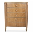 Villa Cherie 5-Drawer Wood Highboy Chest - Caramel