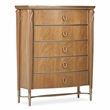 Villa Cherie 5-Drawer Wood Highboy Chest - Caramel