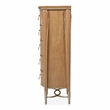 Villa Cherie 5-Drawer Wood Highboy Chest - Caramel