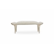 Villa Cherie Velvet Accent Bench - Pearl/Chardonnay