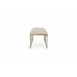 Villa Cherie Velvet Accent Bench - Pearl/Chardonnay