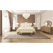 Villa Cherie Velvet Accent Bench - Pearl/Chardonnay