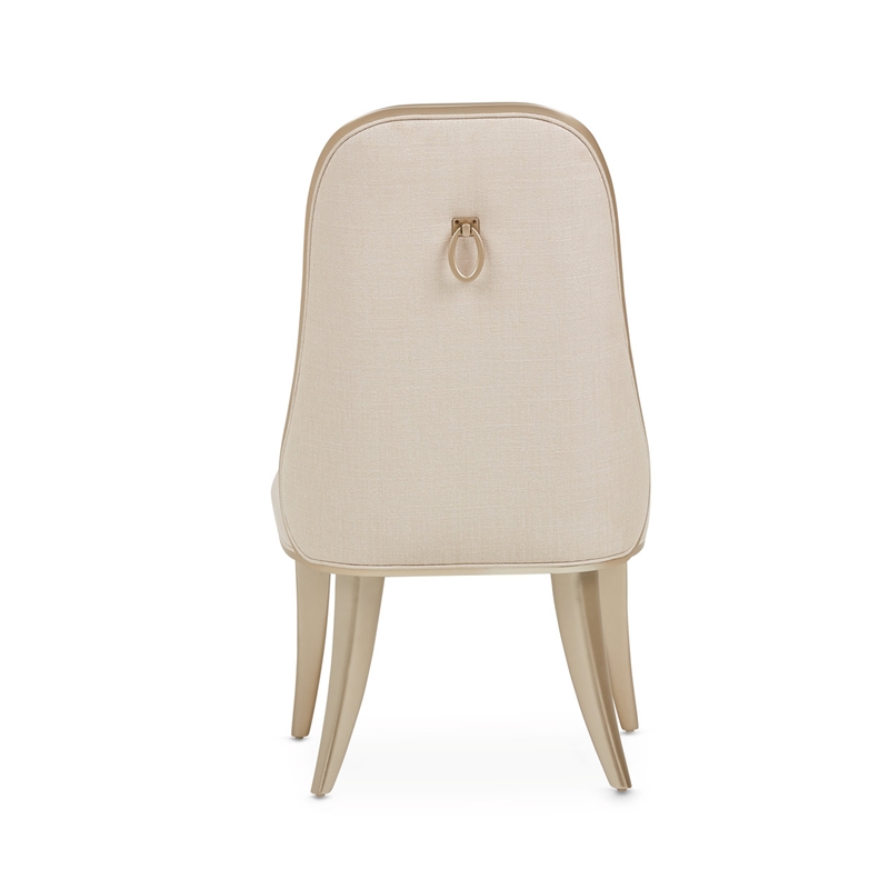 Michael Amini Villa Cherie Wood & Fabric Dining Side Chair - Caramel (Set of 2)