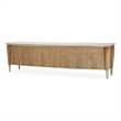 Michael Amini Villa Cherie Wood & Marble Media Cabinet - Caramel