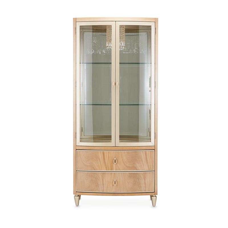 Michael Amini Villa Cherie Display Cabinet - Caramel