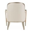 Michael Amini Villa Cherie Accent Chair - Pearl Fabric/Caramel