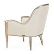 Michael Amini Villa Cherie Accent Chair - Pearl Fabric/Caramel