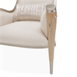 Michael Amini Villa Cherie Accent Chair - Pearl Fabric/Caramel