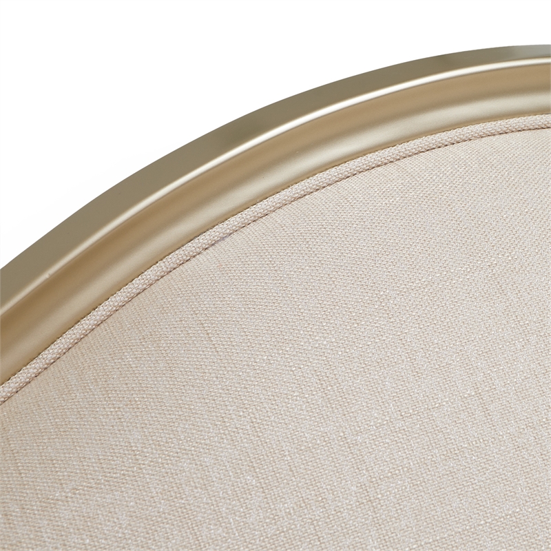 Michael Amini Villa Cherie Loveseat - Pearl Fabric/Caramel