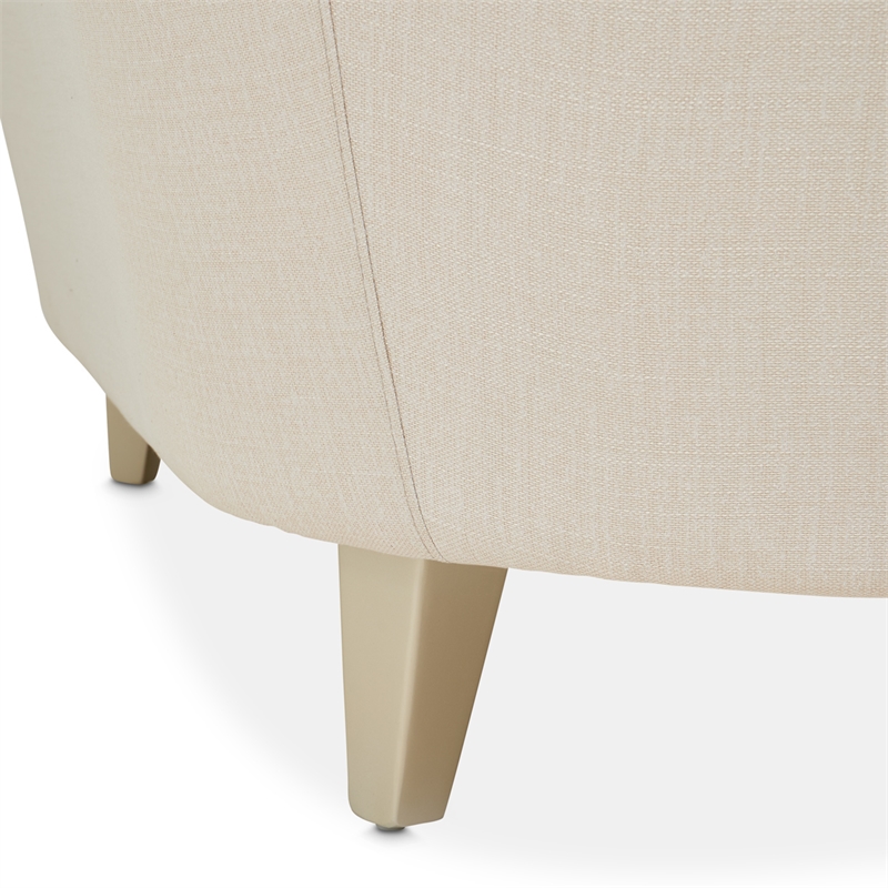 Michael Amini Villa Cherie Loveseat - Pearl Fabric/Caramel