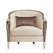 Michael Amini Villa Cherie Matching Velvet Chair in Porcini/Hazelnut Brown