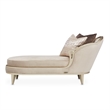 Villa Cherie Velvet Chaise in Porcini/Chardonnay Brown