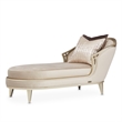 Villa Cherie Velvet Chaise in Porcini/Chardonnay Brown
