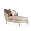 Villa Cherie Velvet Chaise in Porcini/Chardonnay Brown