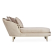Villa Cherie Velvet Chaise in Porcini/Chardonnay Brown