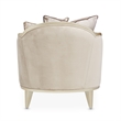 Villa Cherie Velvet Chaise in Porcini/Chardonnay Brown