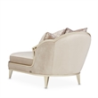Villa Cherie Velvet Chaise in Porcini/Chardonnay Brown