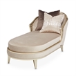 Villa Cherie Velvet Chaise in Porcini/Chardonnay Brown