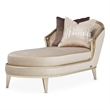 Villa Cherie Velvet Chaise in Porcini/Chardonnay Brown