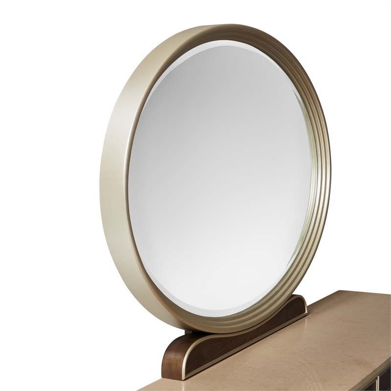 Villa Cherie Wood Dresser and Mirror in Hazelnut Brown