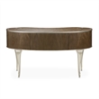 Villa Cherie Wood Vanity Set with Mirror & Chair in Hazelnut Brown