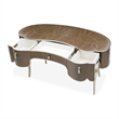 Villa Cherie Wood Vanity Set with Mirror & Chair in Hazelnut Brown