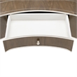 Villa Cherie Wood Vanity Set with Mirror & Chair in Hazelnut Brown