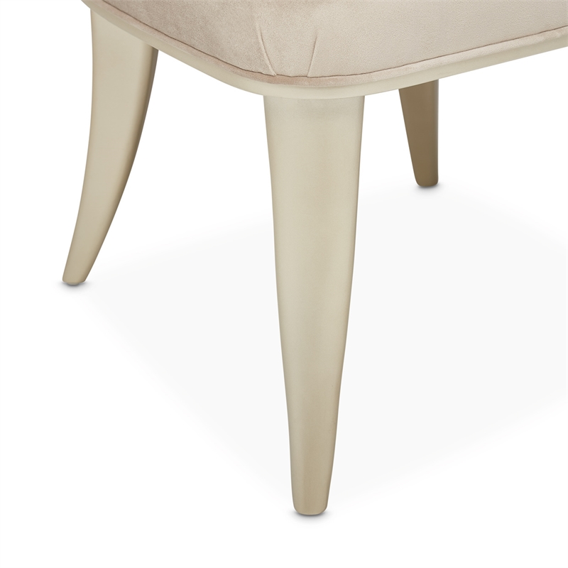 Michael Amini Villa Cherie Velvet Side Chair in Hazelnut Brown (Set of 2)