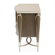 Villa Cherie Wood & Marble Nightstand in Hazelnut Brown