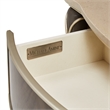 Villa Cherie Wood & Marble Nightstand in Hazelnut Brown
