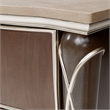 Villa Cherie Wood & Marble Nightstand in Hazelnut Brown