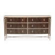 Villa Cherie Wood & Marble Dresser in Hazelnut Brown