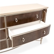 Villa Cherie Wood & Marble Dresser in Hazelnut Brown