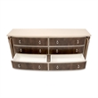 Villa Cherie Wood & Marble Dresser in Hazelnut Brown