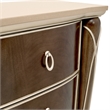 Villa Cherie Wood & Marble Dresser in Hazelnut Brown
