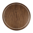 Michael Amini Villa Cherie Wood & Glass End Table in Hazelnut Brown