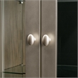 Michael Amini Vill Cherie Wood Display Cabinet in Hazelnut Brown