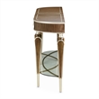 Michael Amini Villa Cherie Wood Console Table in Hazelnut Brown