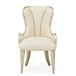 Michael Amini Villa Cherie Fabric Desk Chair in Pearl Ivory/Chardonnay